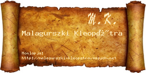 Malagurszki Kleopátra névjegykártya